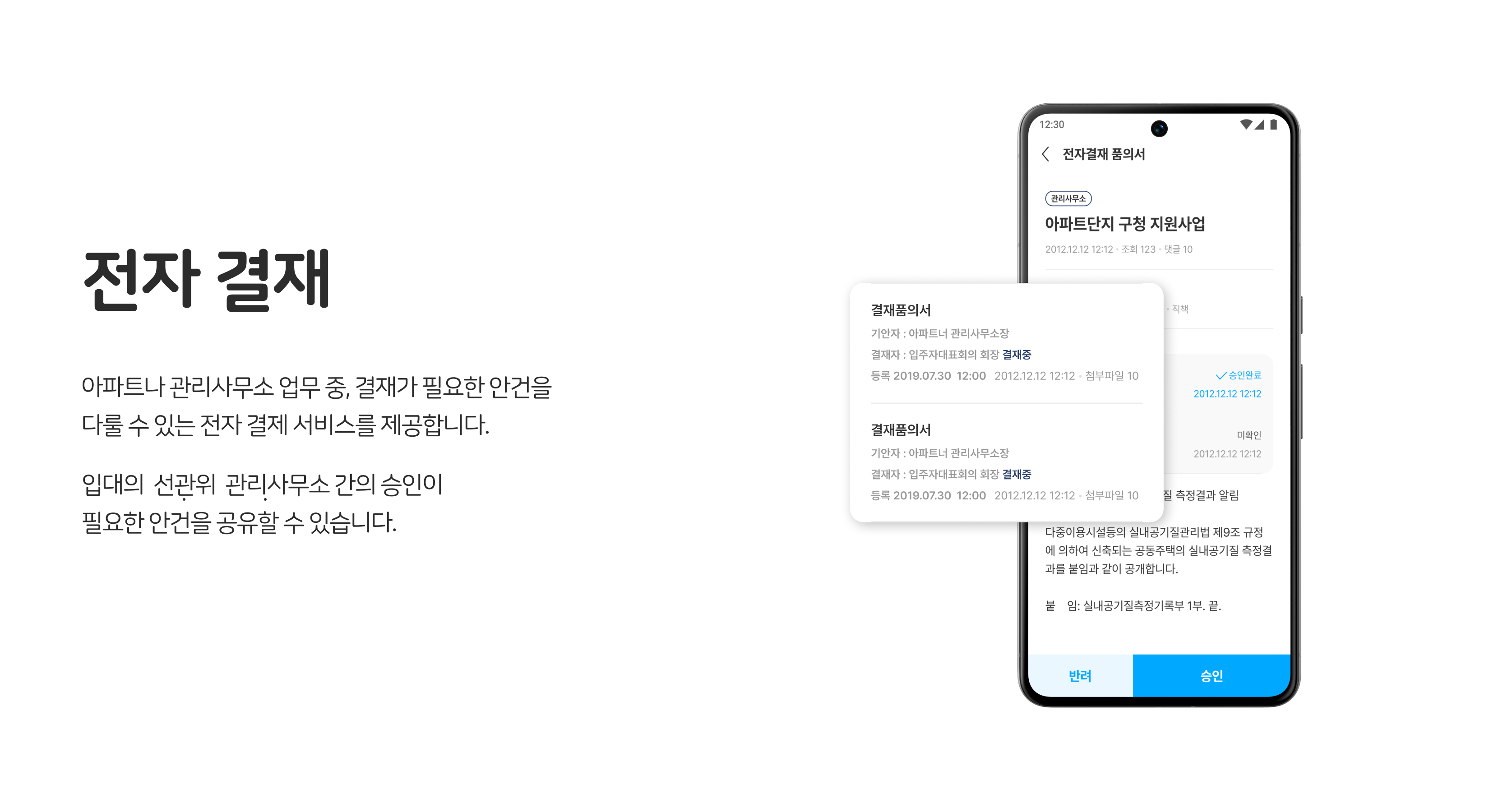 관리사무소 업무 지원, 전자 결재